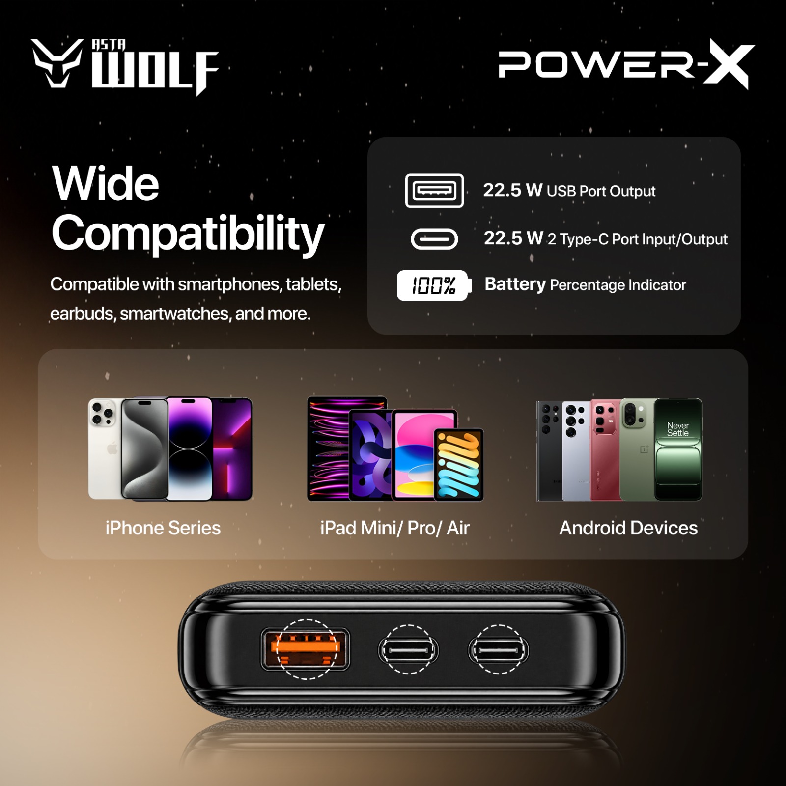 AstaWolf Power-X Multiple Charging Ports
