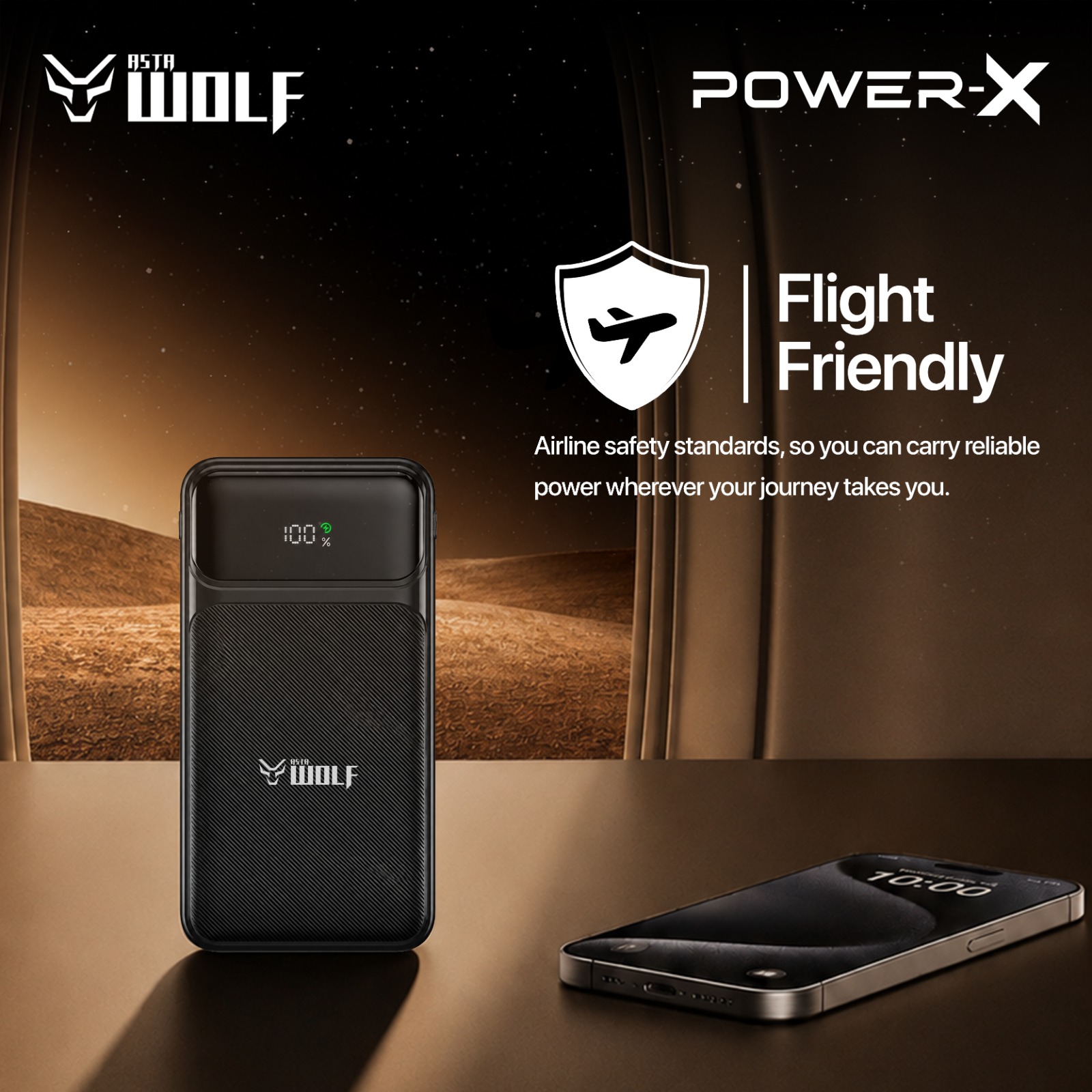 AstaWolf Power-X Slim Travel-Friendly Power Bank